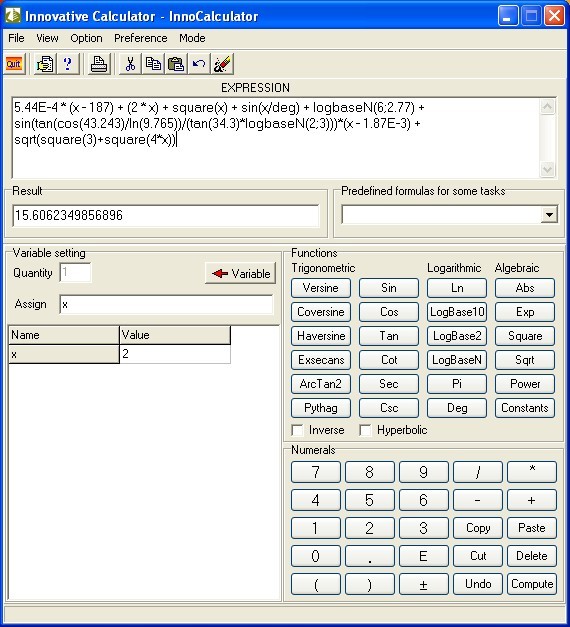Click to view InnoCalculator 1.1.9 screenshot