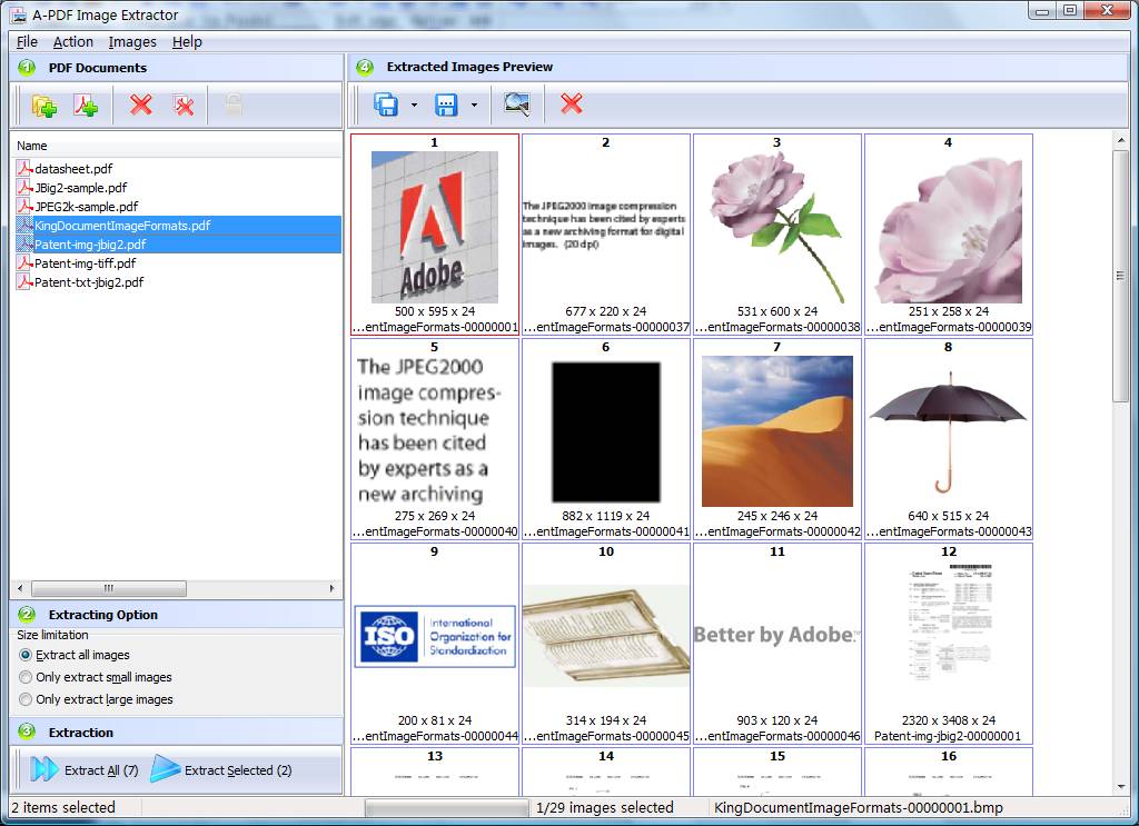 Click to view A-PDF Image Extractor 4.7 screenshot
