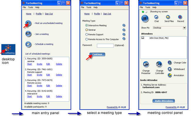 Click to view TurboMeeting 3.3 screenshot