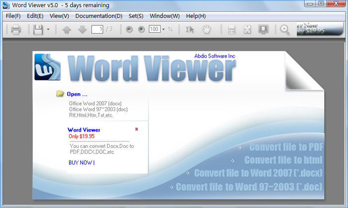 Click to view Word Viewer 6.4.0 screenshot