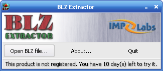 Click to view BLZ Extractor 1.0.2.163 screenshot