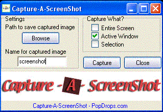 Click to view Capture-A-ScreenShot 1.05 screenshot