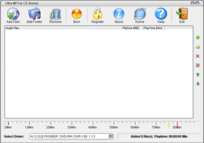 Click to view Ultra MP3 to CD Burner 1.6.0 screenshot