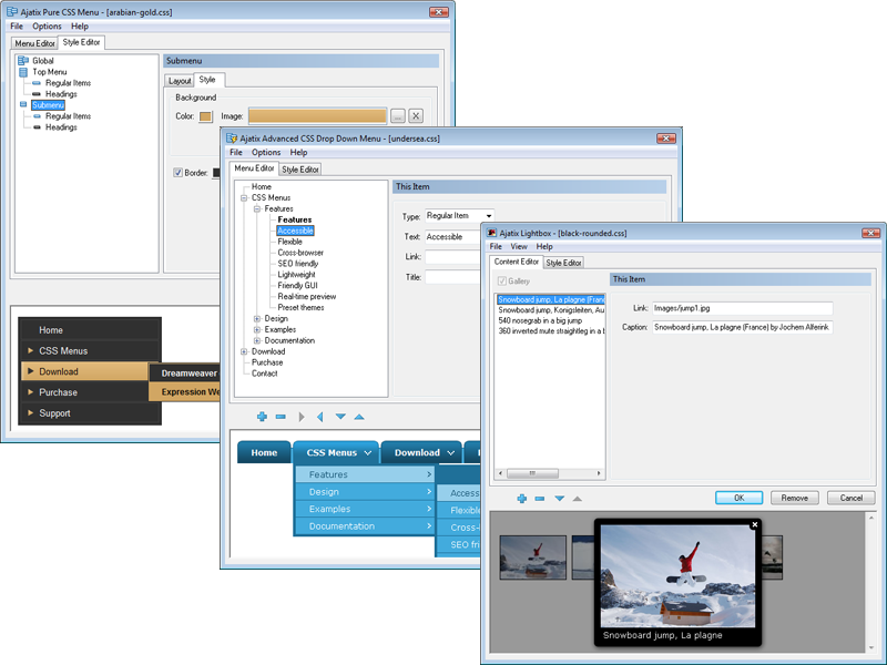 Click to view Dreamweaver Extensions 1.5 screenshot