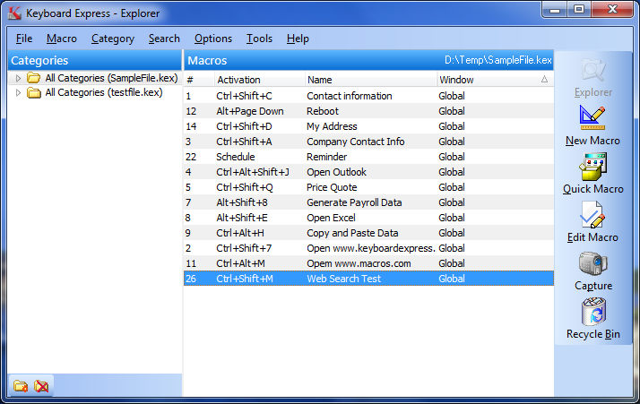 Click to view Keyboard Express 4.4.0.1 screenshot
