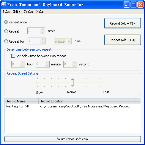 Click to view Free Mouse and Keyboard Recorder 3.1.3.2 screenshot