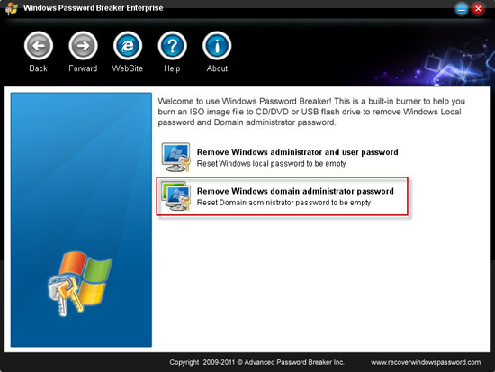 Click to view Windows Password Breaker Enterprise 5.2.0.0 screenshot