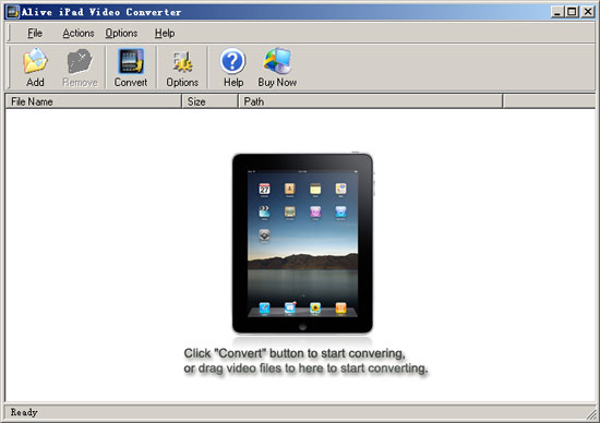 Click to view Alive iPad Video Converter 1.2.0.6 screenshot