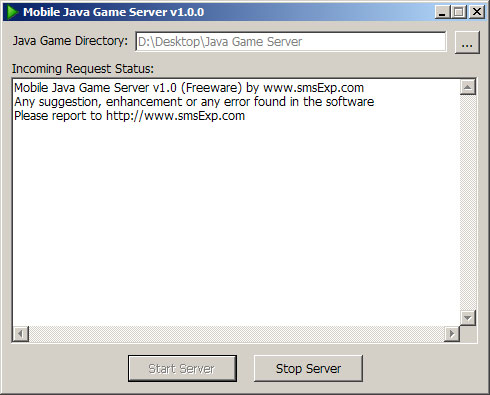 Click to view J2ME Server 1.0 screenshot