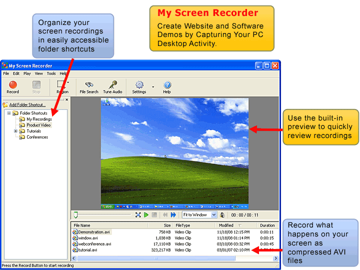 Click to view My Screen Recorder 4.02 screenshot