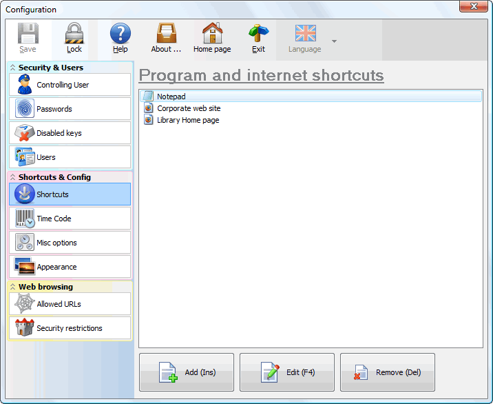 Click to view PC to Kiosk Software 7.7 screenshot