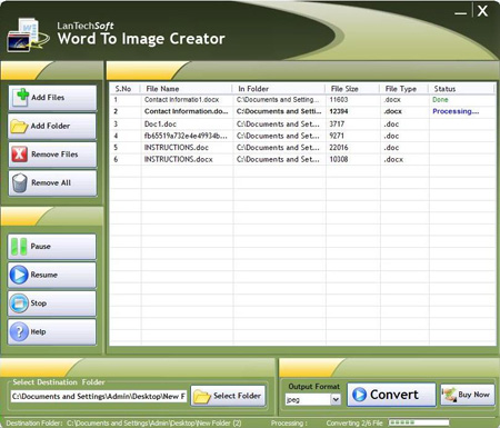 Click to view Word To Image Creator 3.2 screenshot