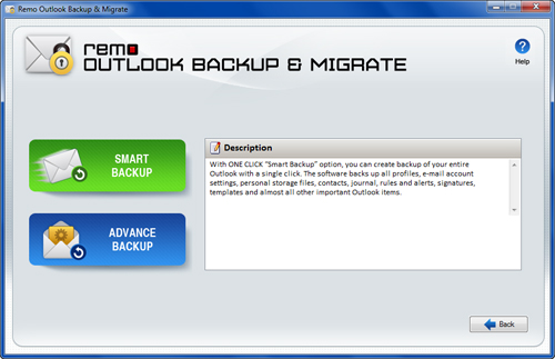 Click to view Remo Outlook Backup & Migrate 1.0.0.33 screenshot