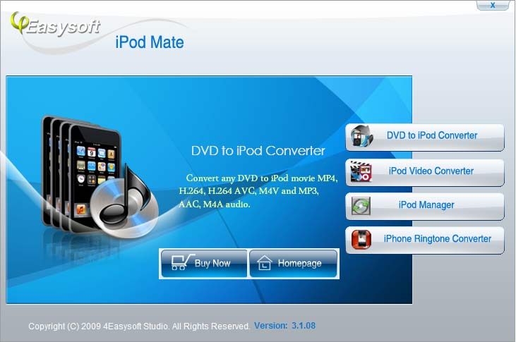 Click to view 4Easysoft iPod Mate 4.1.10 screenshot