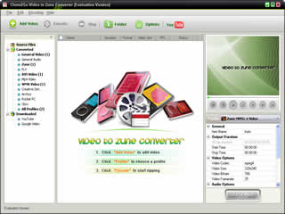 Click to view Clone2Go Video to Zune Converter 2.5.0 screenshot