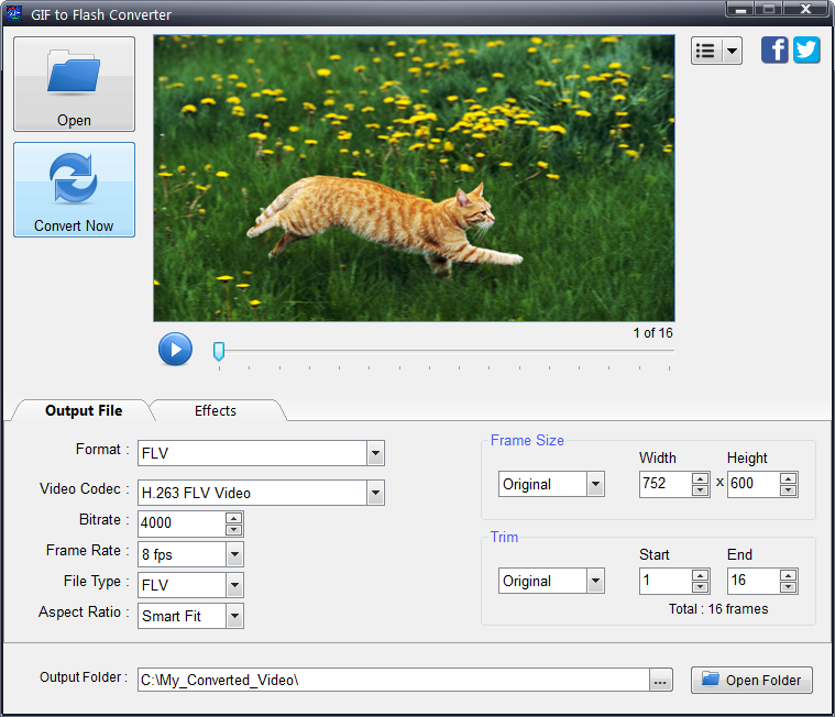 Click to view GIF to Flash Converter 3.9 screenshot
