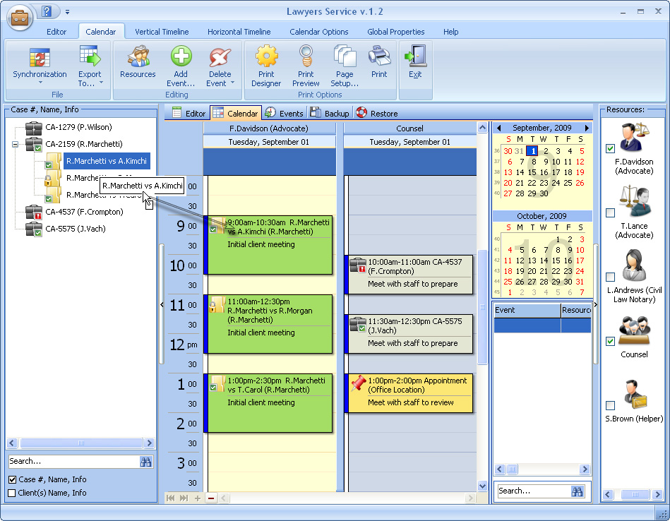 Click to view Lawyers Service 2.8 screenshot