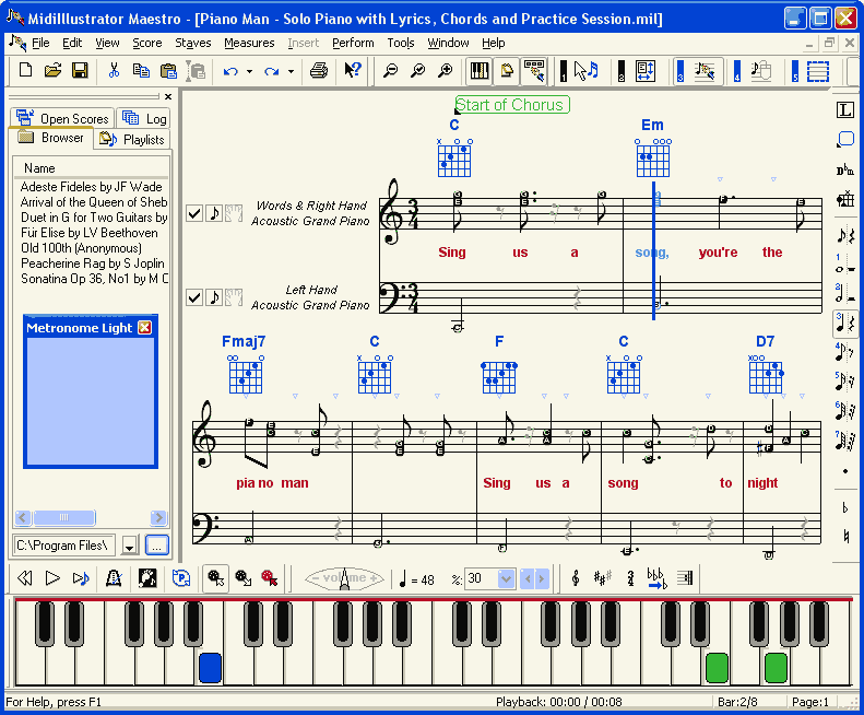 Click to view MidiIllustrator Music Notation Software 1.01 screenshot