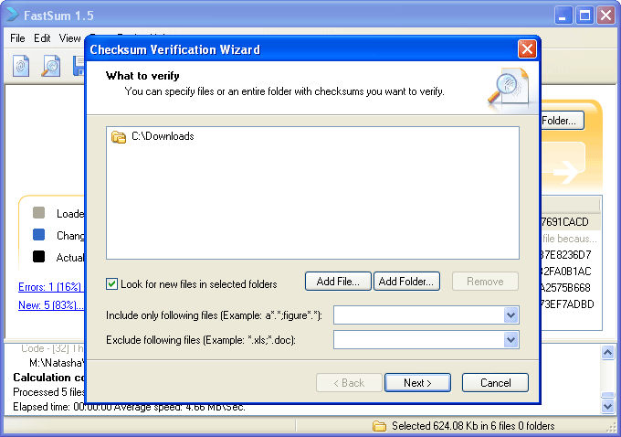 Click to view FastSum Standard Edition 1.6 screenshot