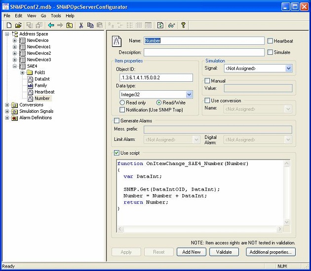 Click to view SAEAUT SNMP OPC Server Professional 3.02.0.0 screenshot
