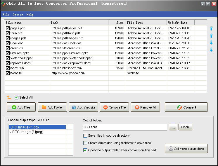 Click to view Okdo All to Jpeg Converter Professional 5.4 screenshot