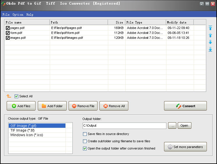Click to view Okdo Pdf to Gif Tiff Ico Converter 5.4 screenshot