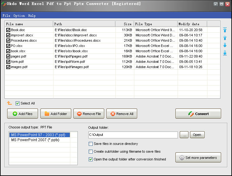 Click to view Okdo Word Excel Pdf to Ppt Pptx Converter 5.4 screenshot