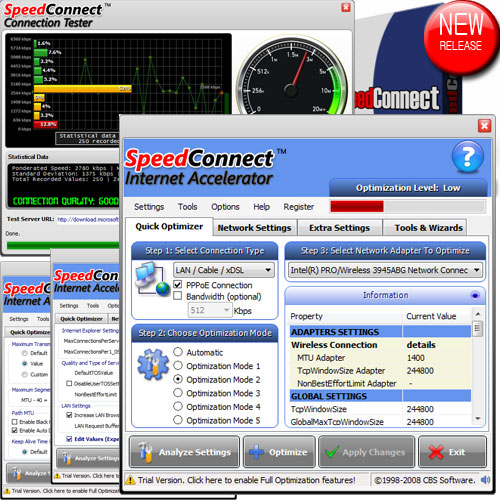 Click to view SpeedConnect Internet Accelerator 8.0.0 screenshot