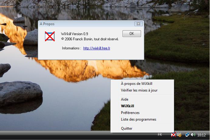 Click to view Wixkill 0.9.0.0 screenshot