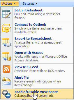 Click to view SharePoint View Boost 1.2.111.41 screenshot