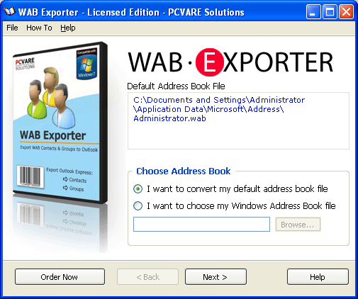 Click to view Import WAB into Outlook 3.0 screenshot