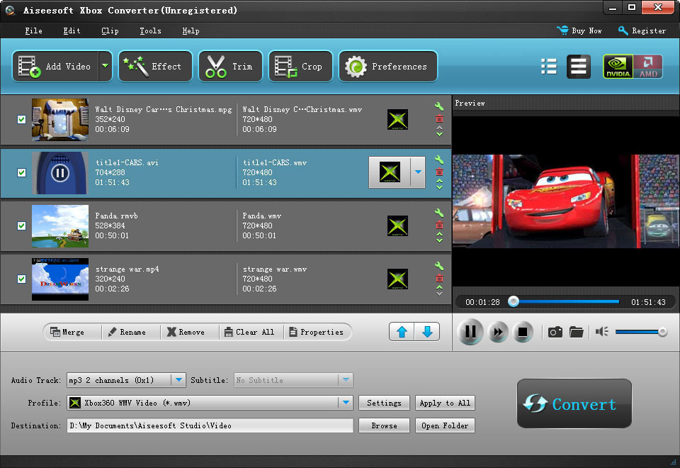 Click to view Aiseesoft Xbox Converter 6.2.16 screenshot