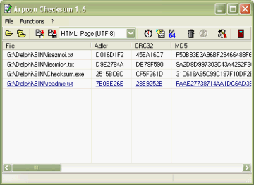 Click to view Arpoon Checksum 1.6 screenshot