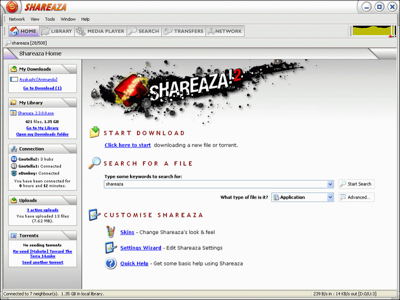 Screenshot for Shareaza 2.7.7.0