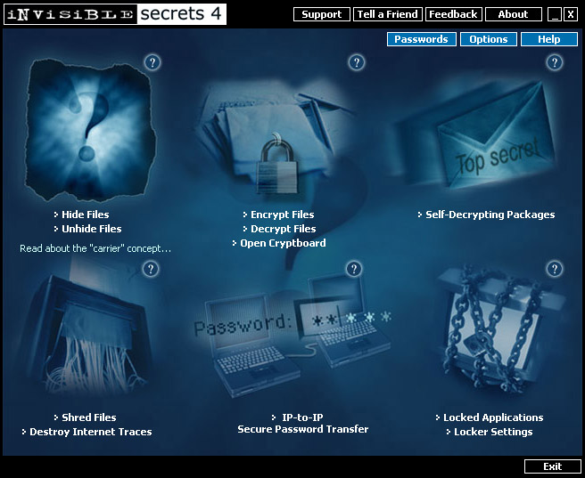 Click to view Invisible Secrets Encryption Software 4.7 screenshot