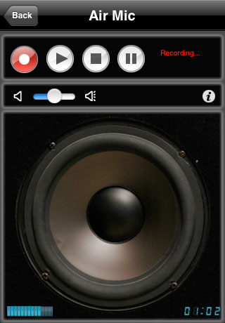 Click to view Air Mic Live Audio for iPhone/iPod Touch (Windows  1.1 screenshot