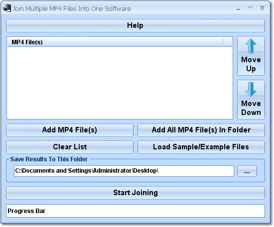 Click to view Join Multiple MP4 Files Into One Software 7.0 screenshot