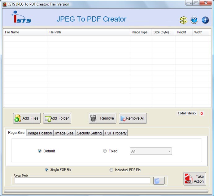 Click to view Converting JPEG to PDF 2.8.0.4 screenshot