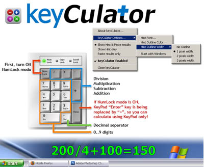 Click to view keyCulator 1.2 screenshot