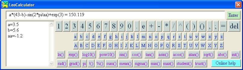 Click to view LeoCalculator 3.5 screenshot