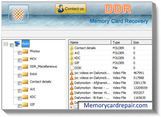 Click to view Memory Card Data Repair Tool 3.0.1.5 screenshot