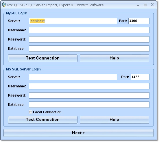 Click to view MySQL MS SQL Server Import, ../36189/Export__amp.css; Convert Softw 7.0 screenshot