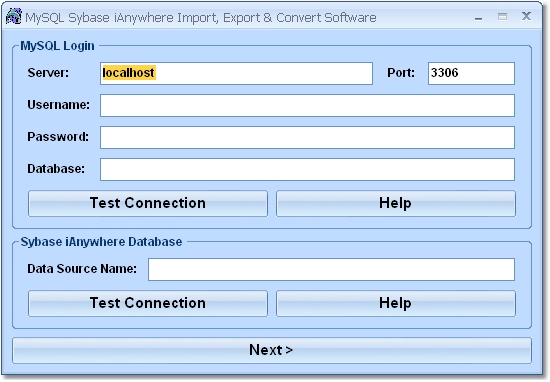 Click to view MySQL Sybase iAnywhere Import, ../36272/Export__amp.css; Convert So 7.0 screenshot