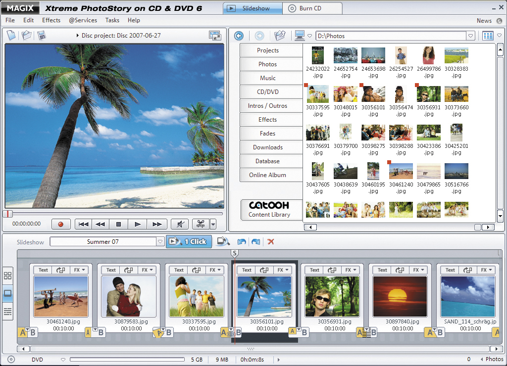 Click to view MAGIX Xtreme PhotoStory on CD & DVD 6 screenshot