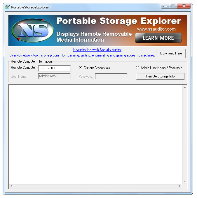 Click to view PortableStorageExplorer 1.3.3 screenshot