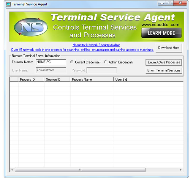 Click to view TerminalServiceAgent 1.3.2 screenshot