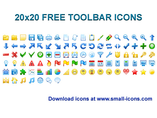 Click to view 20x20 Free Toolbar Icons 2013.1 screenshot