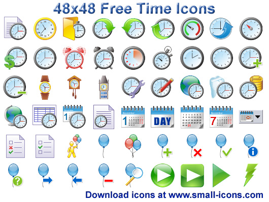 Click to view 48x48 Free Time Icons 2013.1 screenshot