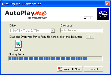 Click to view AutoPlay me for Power Point 5.0.2 screenshot
