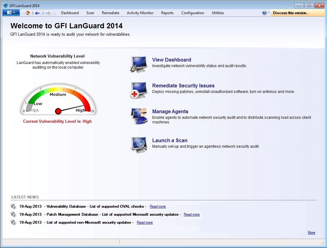 Click to view GFI LanGuard 2014 R2 screenshot